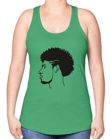 beardman 47# - black boys or men -Racerback Tank