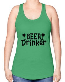 beer drinker 46# - beer -Racerback Tank