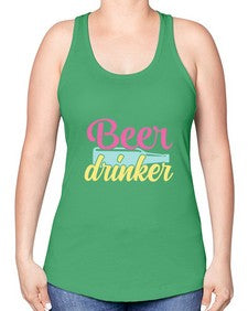 beer drinker 47# - beer -Racerback Tank