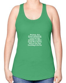 being an engineer is easy its like 610# - engineer -Racerback Tank