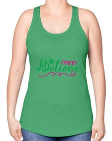 believe 50# - unicorn -Racerback Tank