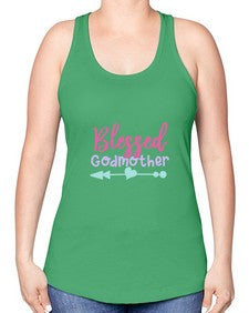 blessed godmother 104# - god parent -Racerback Tank