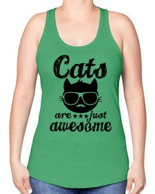 cats are just awesome - cats -Racerback Tank