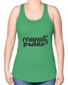 congrats graduate 39# - graduation -Racerback Tank