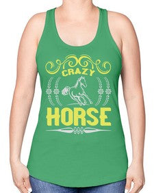 crazy horse Style 9# - horse -Racerback Tank