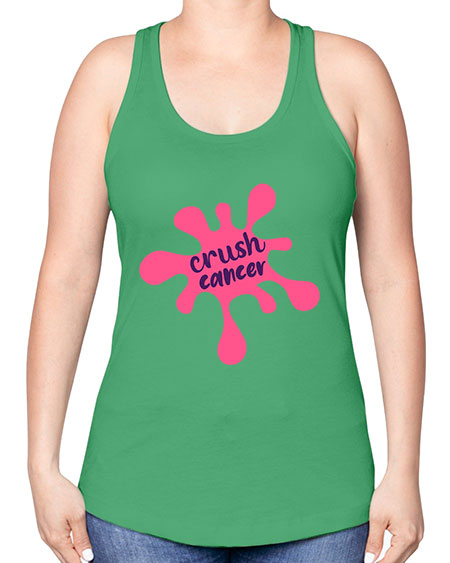 crush cancer Style 14# - breast cancer -Racerback Tank