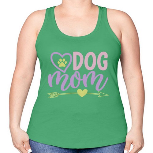 dog mom copy 85# - dogs -Racerback Tank