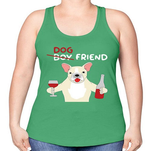 dog wine friend 93# - dogs -Racerback Tank