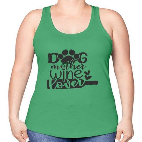 dogmotherwinelover 126# - dogs -Racerback Tank