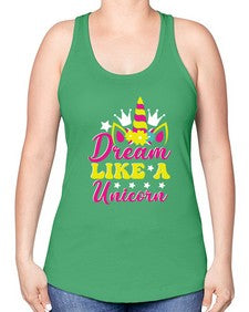 dream like a unicorn 116# - unicorn -Racerback Tank