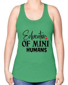 educator of mini humans Style 132# - teacher -Racerback Tank