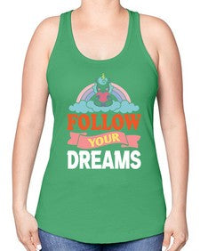 follow your dreams 137# - unicorn -Racerback Tank