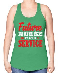 future nurse at your service 812# - nurse -Racerback Tank
