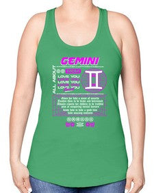 gemini 244# - gemini -Racerback Tank