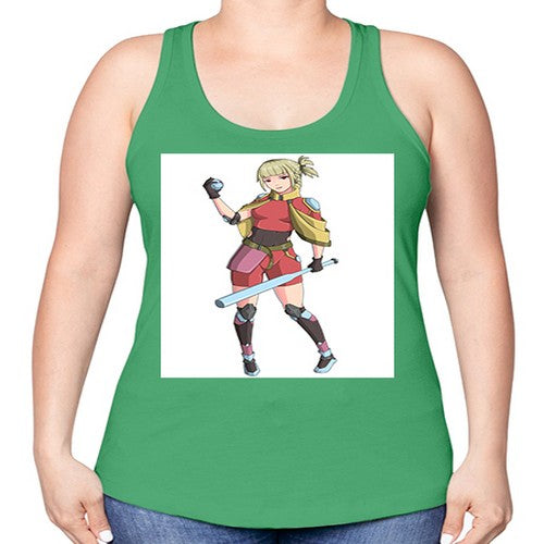 girl bring stick3# - anime -Racerback Tank