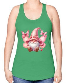 gnome with butterfly 02# - gnome -Racerback Tank