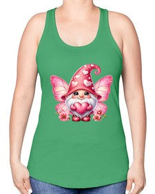 gnome with butterfly 08# - gnome -Racerback Tank
