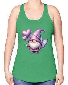 gnome with butterfly 25# - gnome -Racerback Tank