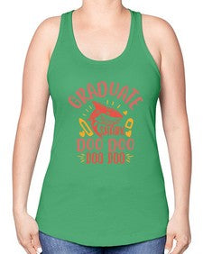 graduate shark doo doo doo doo 221# - graduation -Racerback Tank