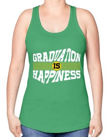 graduation is happiness 223# - graduation -Racerback Tank