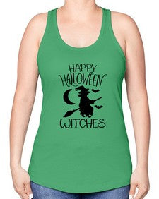 happy halloween witches 35# - witch -Racerback Tank