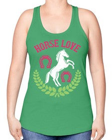 horse love Style 50# - horse -Racerback Tank