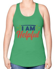i am helpful Style 103# - motivation -Racerback Tank