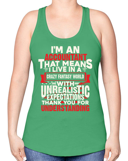 im an accountant 977# - accountant -Racerback Tank