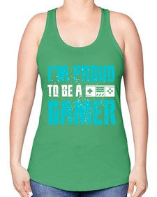 im proud to be a gamer 121# - video games -Racerback Tank