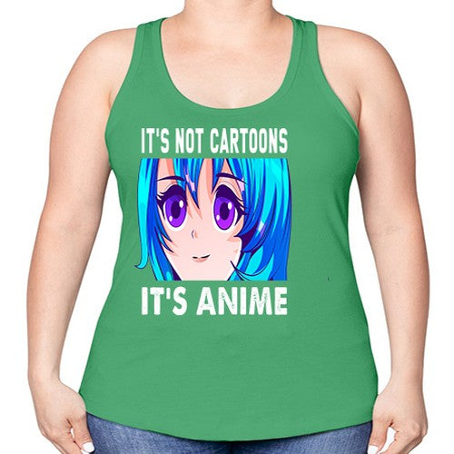 its not cartoons its anime253# - anime -Racerback Tank