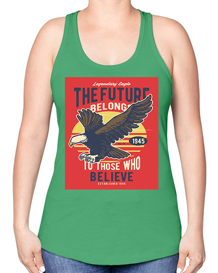 legendary eagle 55# - birds -Racerback Tank