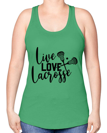 live.love 11# - lacrosse -Racerback Tank
