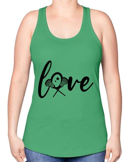 love 4# - lacrosse -Racerback Tank
