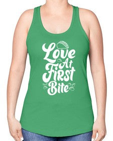 love at first bite 1345# - tacos -Racerback Tank