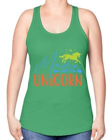 mama unicorn 297# - unicorn -Racerback Tank