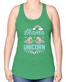 mama unicorn 301# - unicorn -Racerback Tank
