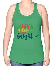 my students are merry bright Style 296# - teacher -Racerback Tank