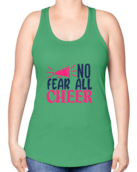 no fear all cheer 1739# - cheer -Racerback Tank