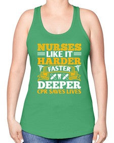 nurses like it harder Style 1245# - nurse -Racerback Tank