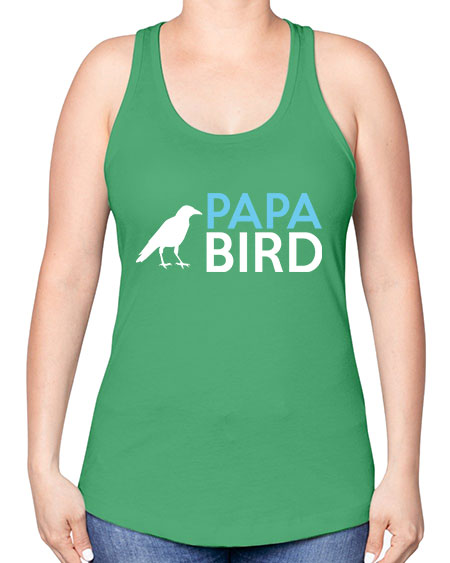 papa bird 65# - birds -Racerback Tank