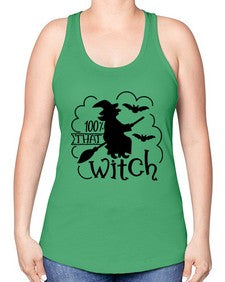 percent that witch 55# - witch -Racerback Tank