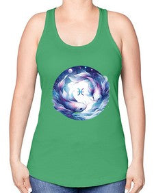 pisces 363# - pisces -Racerback Tank