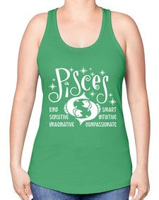 pisces 369# - pisces -Racerback Tank