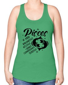 pisces 371# - pisces -Racerback Tank