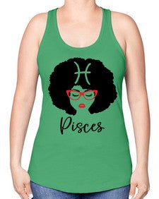 pisces 382# - pisces -Racerback Tank