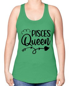 pisces queen 379# - pisces -Racerback Tank