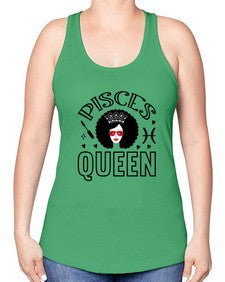pisces queen 380# - pisces -Racerback Tank