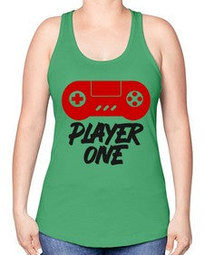 play one 145# - video games -Racerback Tank