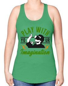 play with imagination 146# - video games -Racerback Tank