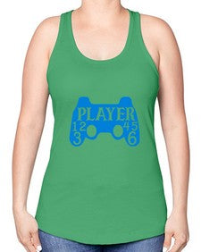 player 39# - video games -Racerback Tank